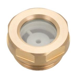 Brass Flat Aluminum Oil Level Sight Glass Window 