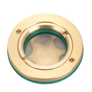 Round Brass Oil Level Sight Glass Window 