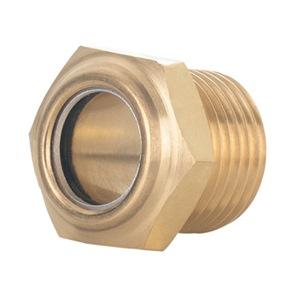 Round Long Thread Brass Oil Level Sight Glass Window  