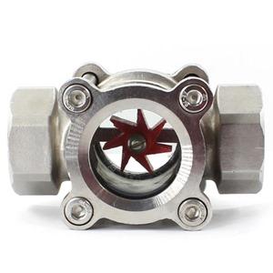  Double Clip type Square Shape Impeller Flow Indicator Sight Glass